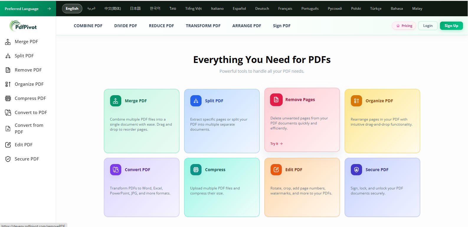 PDF Pivot Dashboard